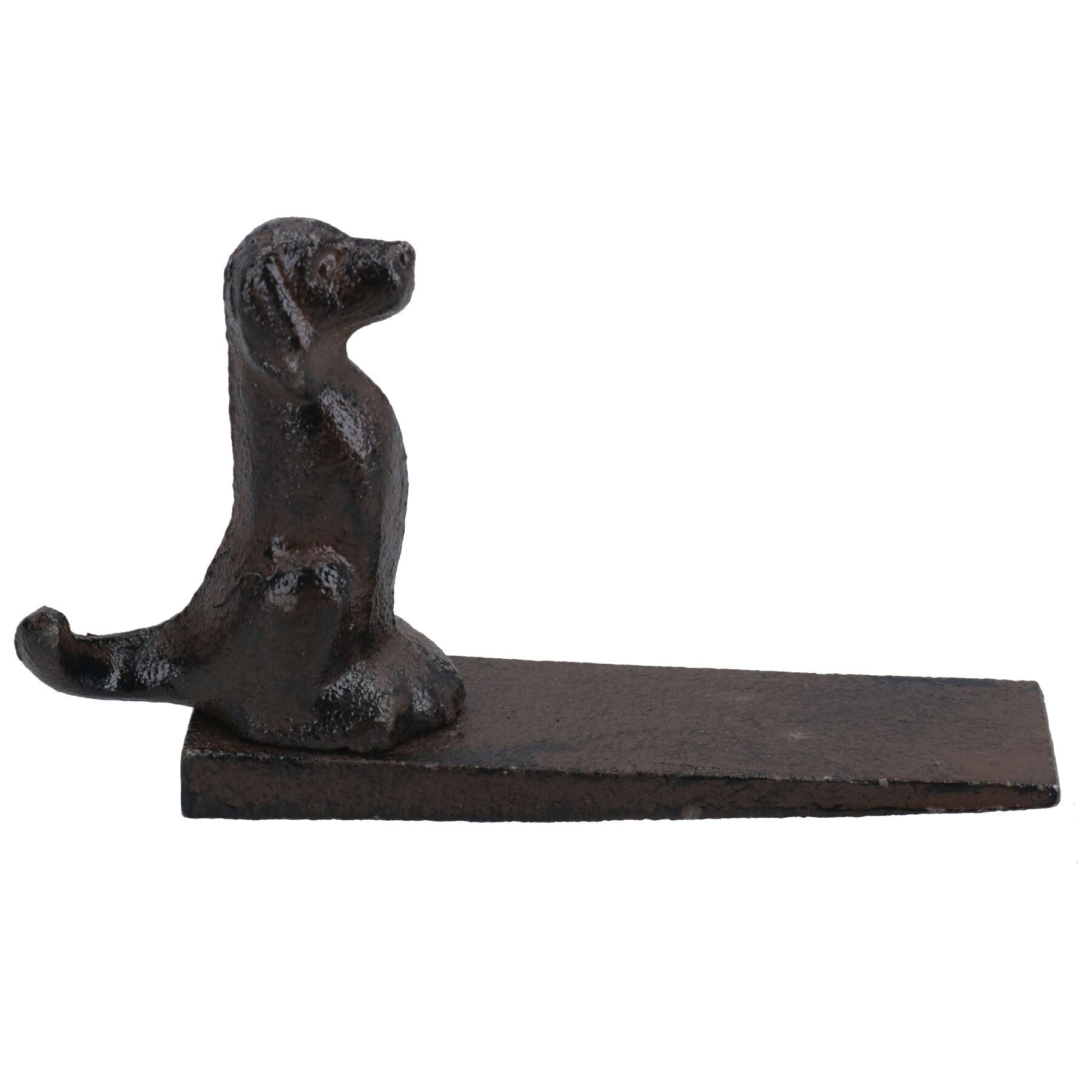 Dog Door Stop Cast Iron Metal Rustic Doorstop Wedge House Home Canine