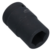 1" Drive Double Deep MM Impact Impacted Socket 6 Sided Single Hex