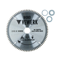 210mm x 30mm TCT Tungsten Carbide Tipped Circular Saw Blades 80 Teeth