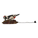 Woodpecker Bird Door Knocker Bell Ringer Striker Cast Iron Chain Wood Picidae