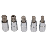 1/2" Drive Metric Hex Allen Male Torx Spline Triple Square Bit Sockets 15pc