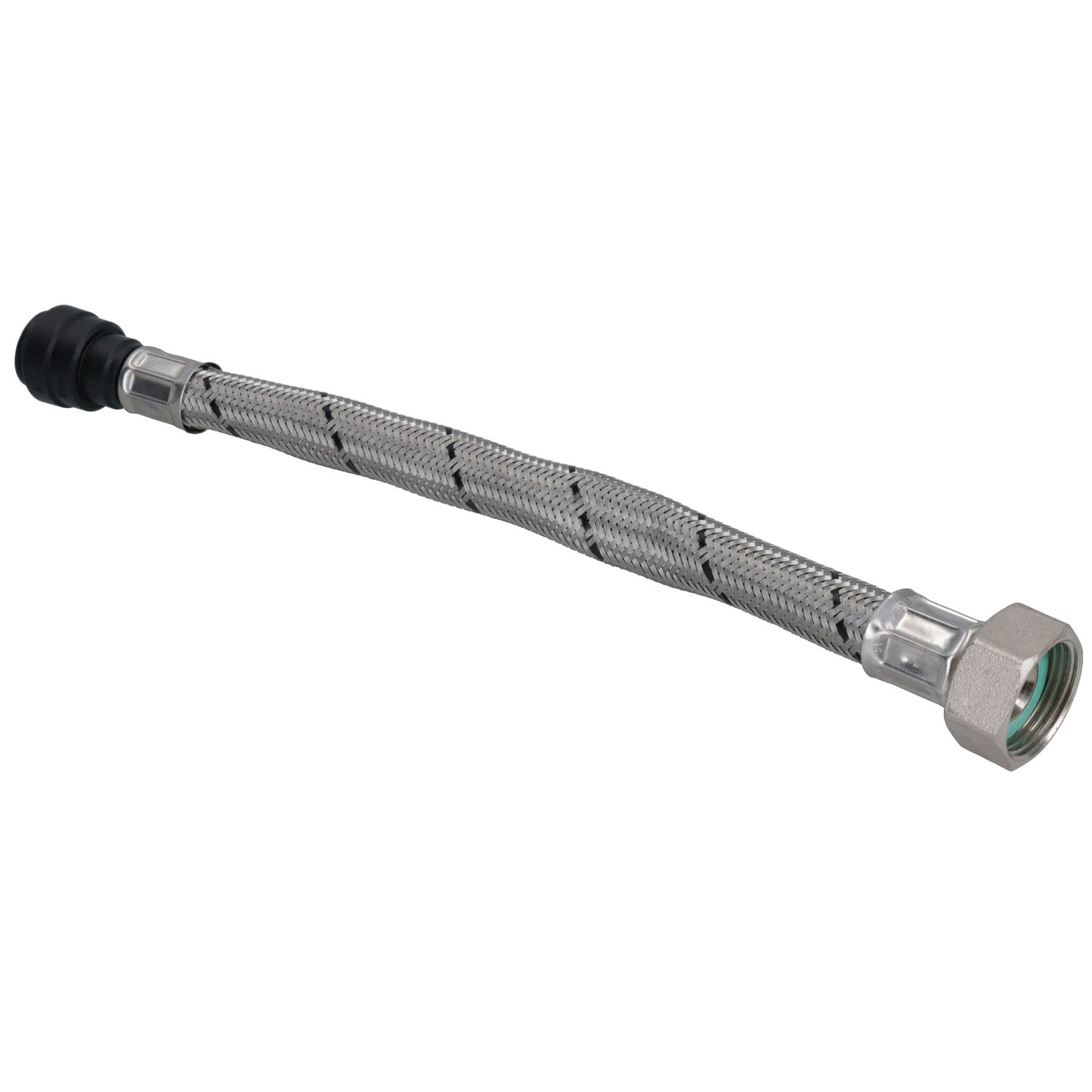 15mm or 22mm Easy Fit Braided Tap Connector Push fit Quick Release 300mm Long