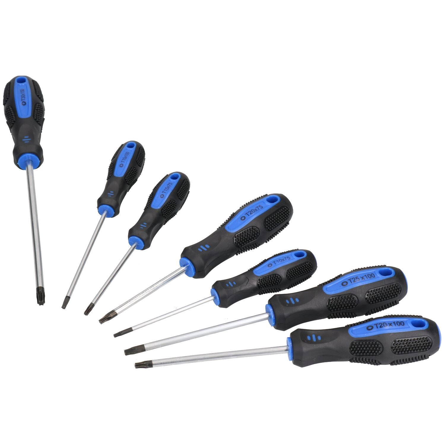 7pc Torx Star Magnetic Screwdriver Set With Cushioned Grip T10 - T30