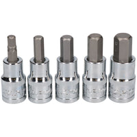 Hex / Allen Sockets Key Bits 1/2" Drive Metric Sizes 7mm - 14mm 5pcs