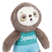 Plush Soft Sporty Sloth Speedy Dog Toy Cuddly Play Toy Gift With Squeak