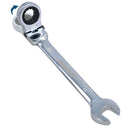 Flexible Headed Ratchet Combination Spanner Wrench with Integrated Lock