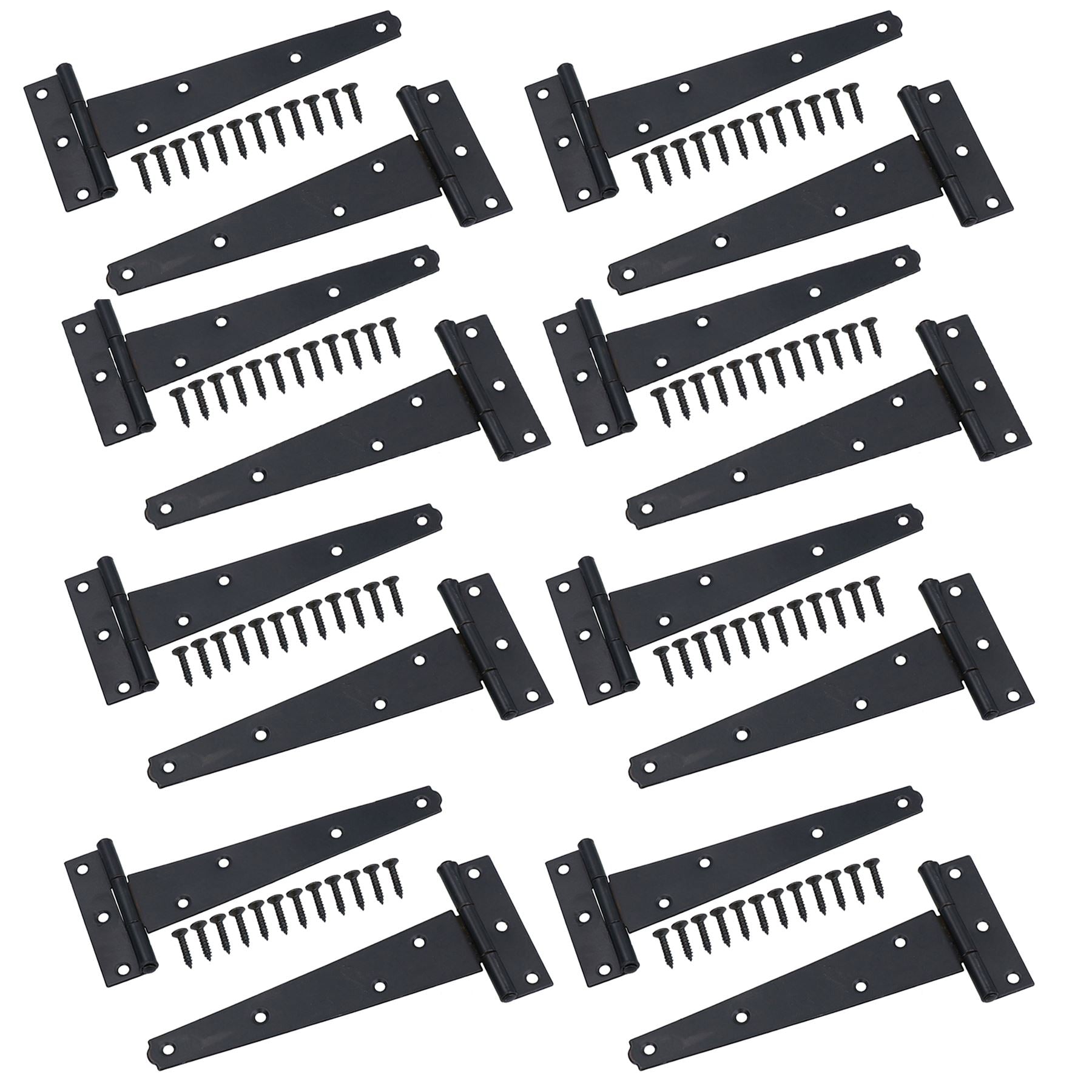 6” (150mm) Heavy Duty T Tee Hinges for Doors + Gates with Fixing Screws