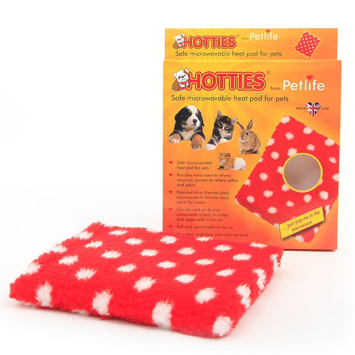 Red Microwavable Heat Pad For Dog Cat & Small Animal Help With Stress & Aches