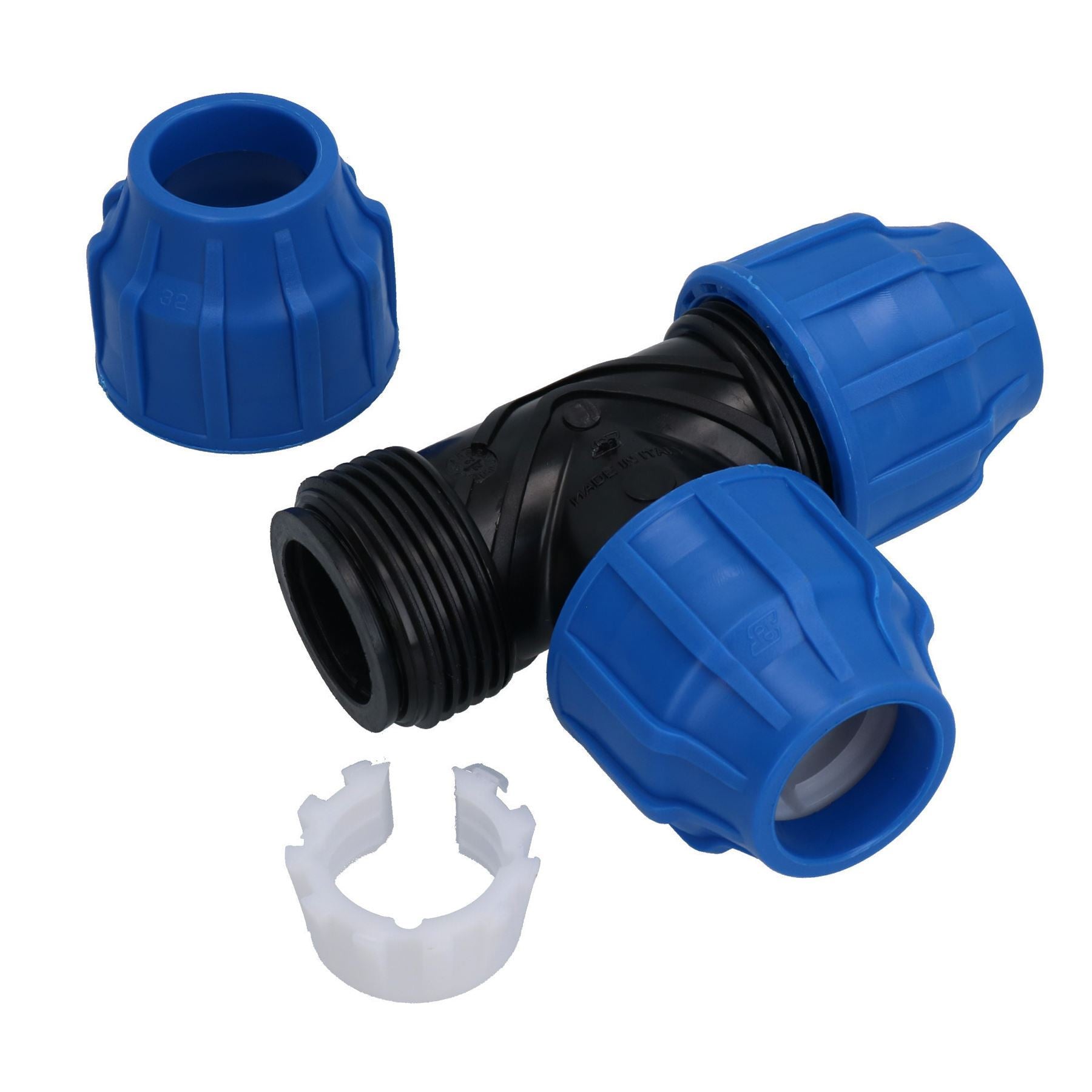 MDPE Water Pipe Connector Tee T Piece Connector Fitting 25mm x 25mm x 25mm