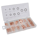 140pc Solid Copper Washer Assortment Set Seal Flat Gasket Metric Sizes 6-24mm