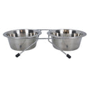 Small Dishwasher Safe Stainless Steel Double Diner Dog Raised Food Water Bowl