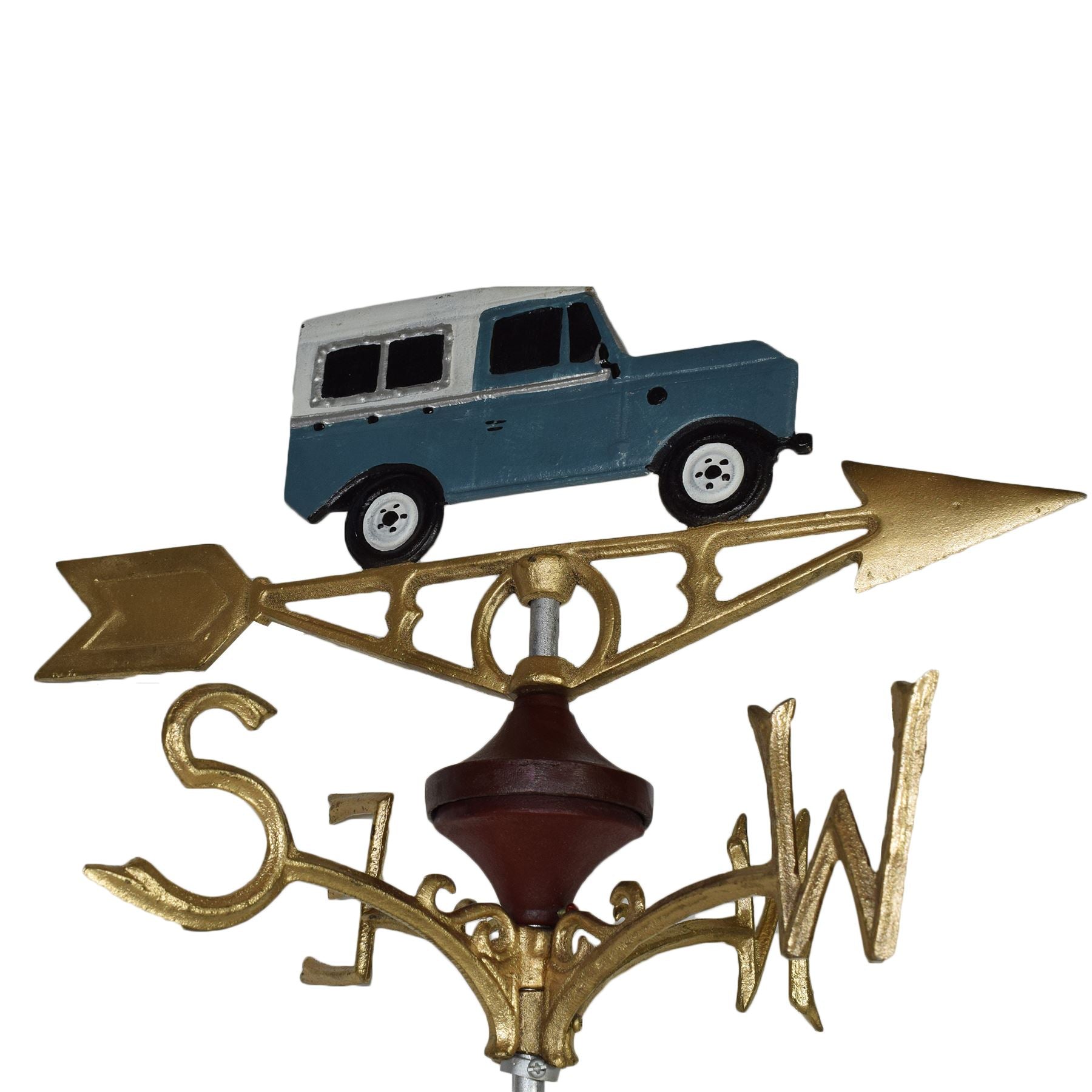 Landrover Defender Weather Vane Vain Ridge Mount Gold House Roof Cast Iron