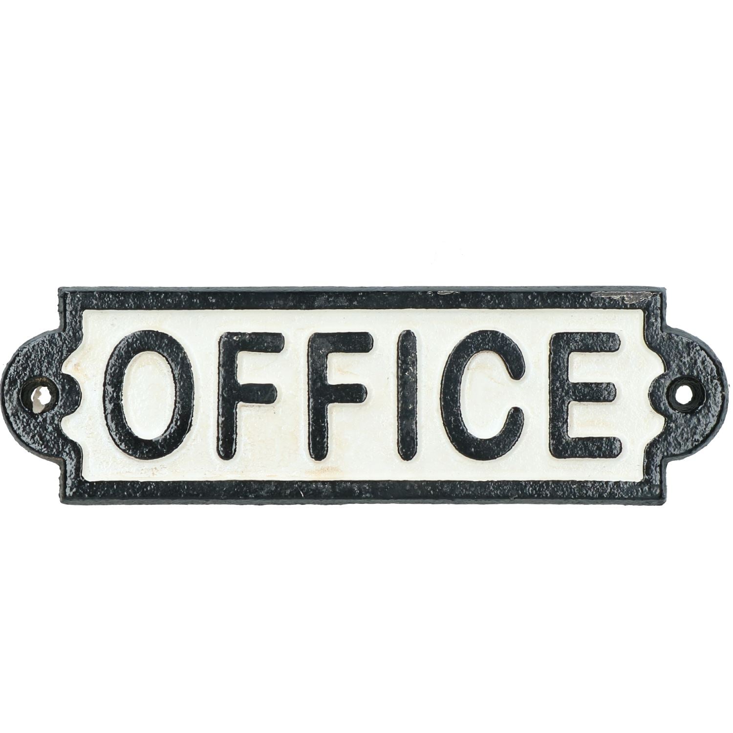 Office Cast Iron Sign Plaque Door Wall Fence Post Cafe Shop Pub Hotel Bar Work