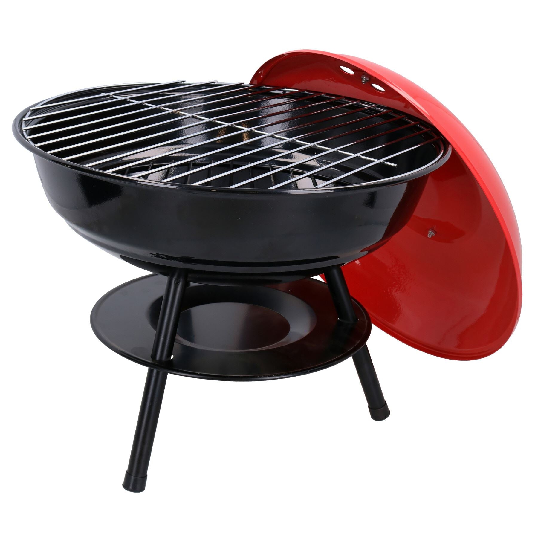 14” Round Portable Barbecue BBQ Grill Charcoal Cooking Outside Garden Camping