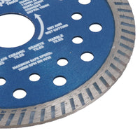 4-1/2in Dry and Wet Turbo Cutting Disc for Porcelain Ceramic Granite Marble