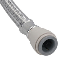 15mm or 22mm Easy Fit Braided Tap Connector Push fit Quick Release 300mm Long