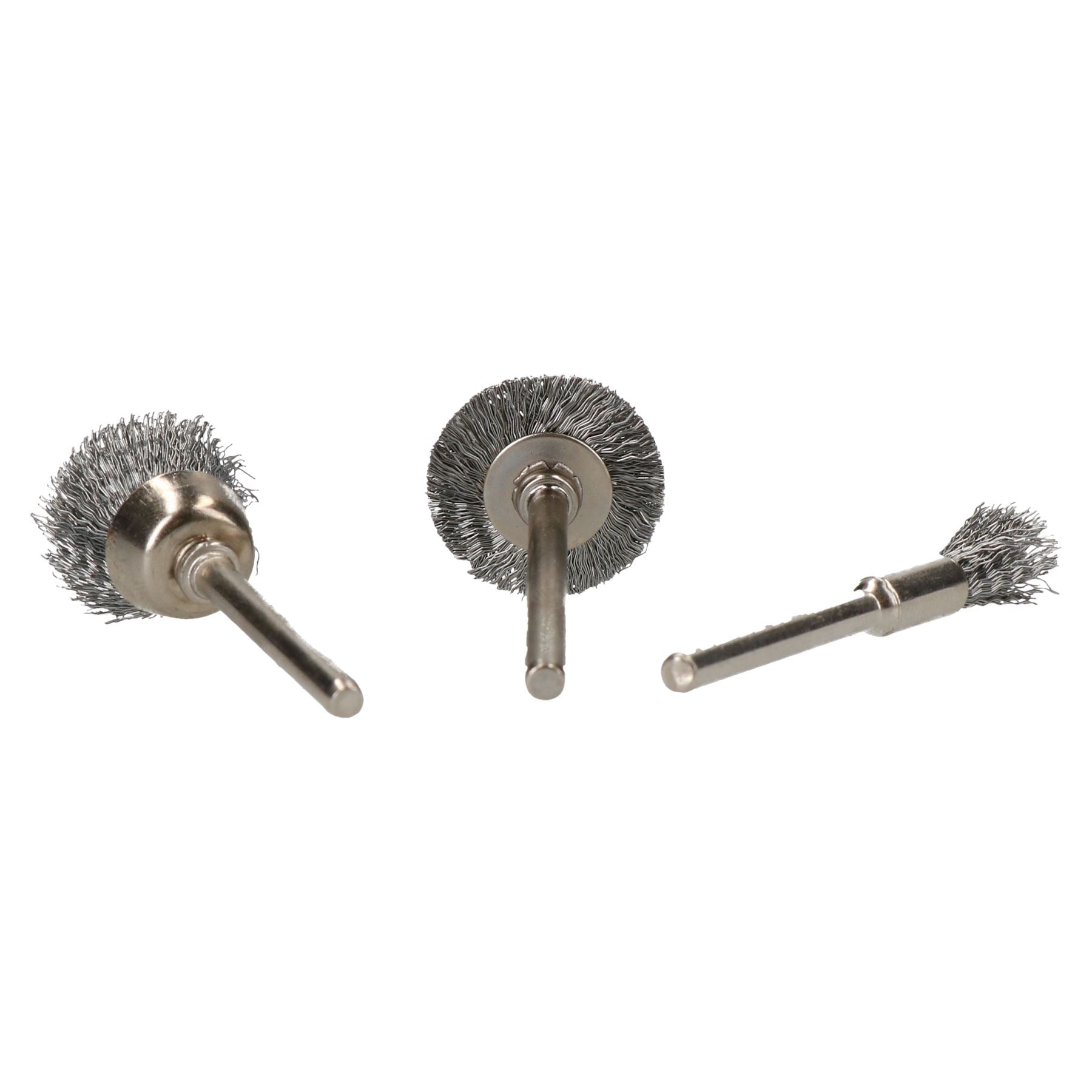 3pc Mini Rotary Steel Brush Metal Cleaning Polishing Set Suitable for Dremel