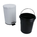 3L Waste Pedal Bin Kitchen Bathroom Office Metal House Rubbish Dustbin Flip Lid