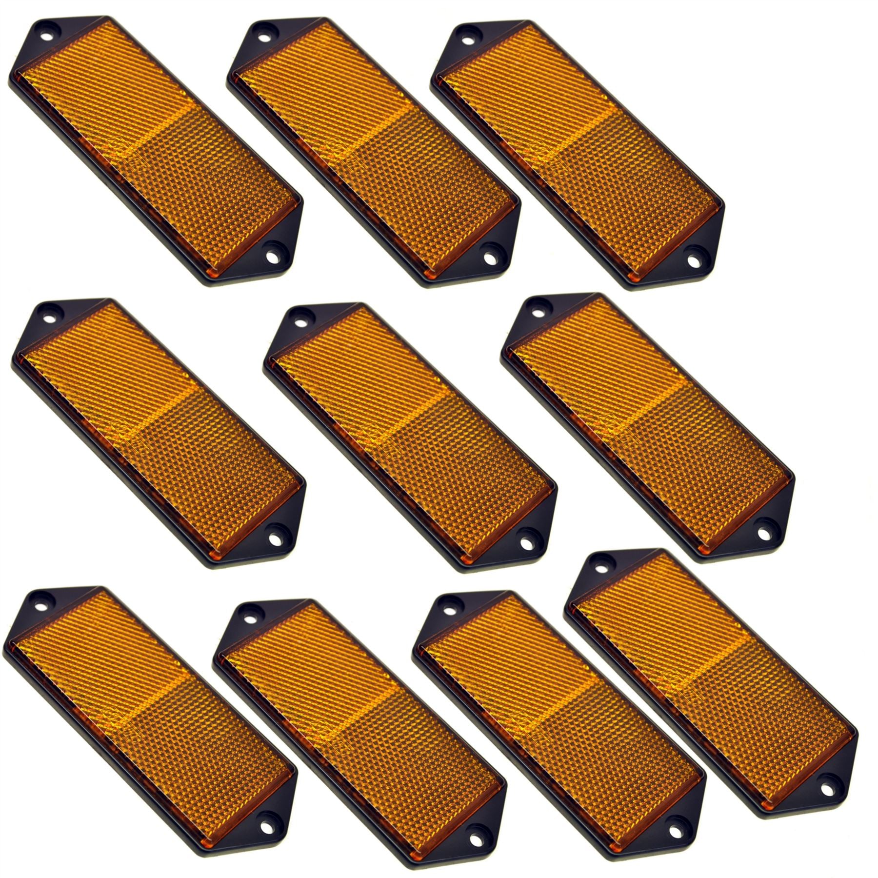 Large Rectangular Side Reflectors Amber, Red or White for Trailers Fence / Gate Posts