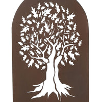 Tree Wall Art Metal Silhouette Garden Home Fence Decoration Rustic House Oak