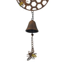 Honeycomb Wind Chime Bee Bell Hanging Garden Yard Hex Decor Metal Wasp