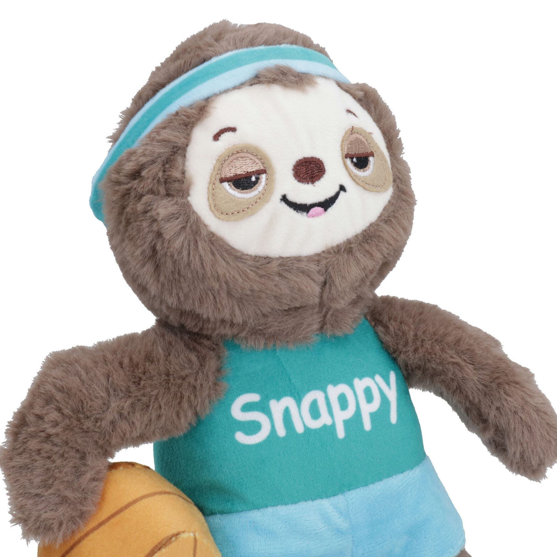 Plush Soft Sporty Sloth Snappy Dog Toy Cuddly Play Toy Gift With Squeak