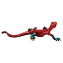 Red Speckled Gecko Lizard Resin Wall Shed Sculpture Decor Statue Full Set