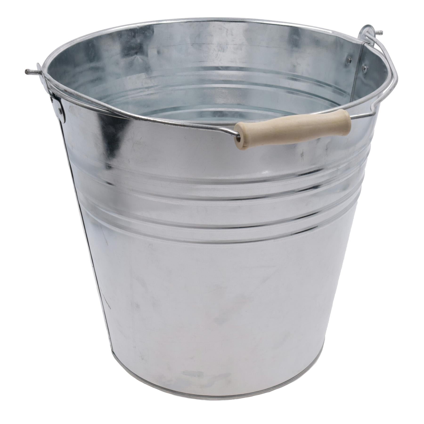 10L Galvanised Steel Metal Bucket Pail Water Coal Fire Greenhouse Garden Plants