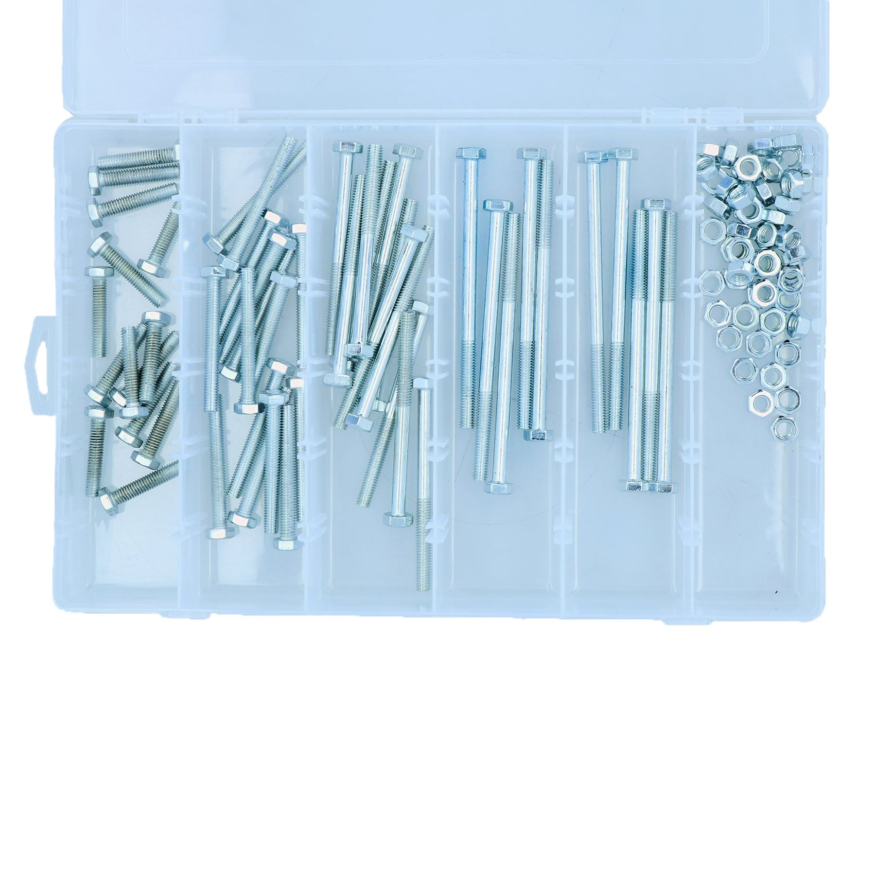 M6 x 1.0 Metric Nuts And Bolts Assortment Set Fasteners 30-100mm Long 100pc