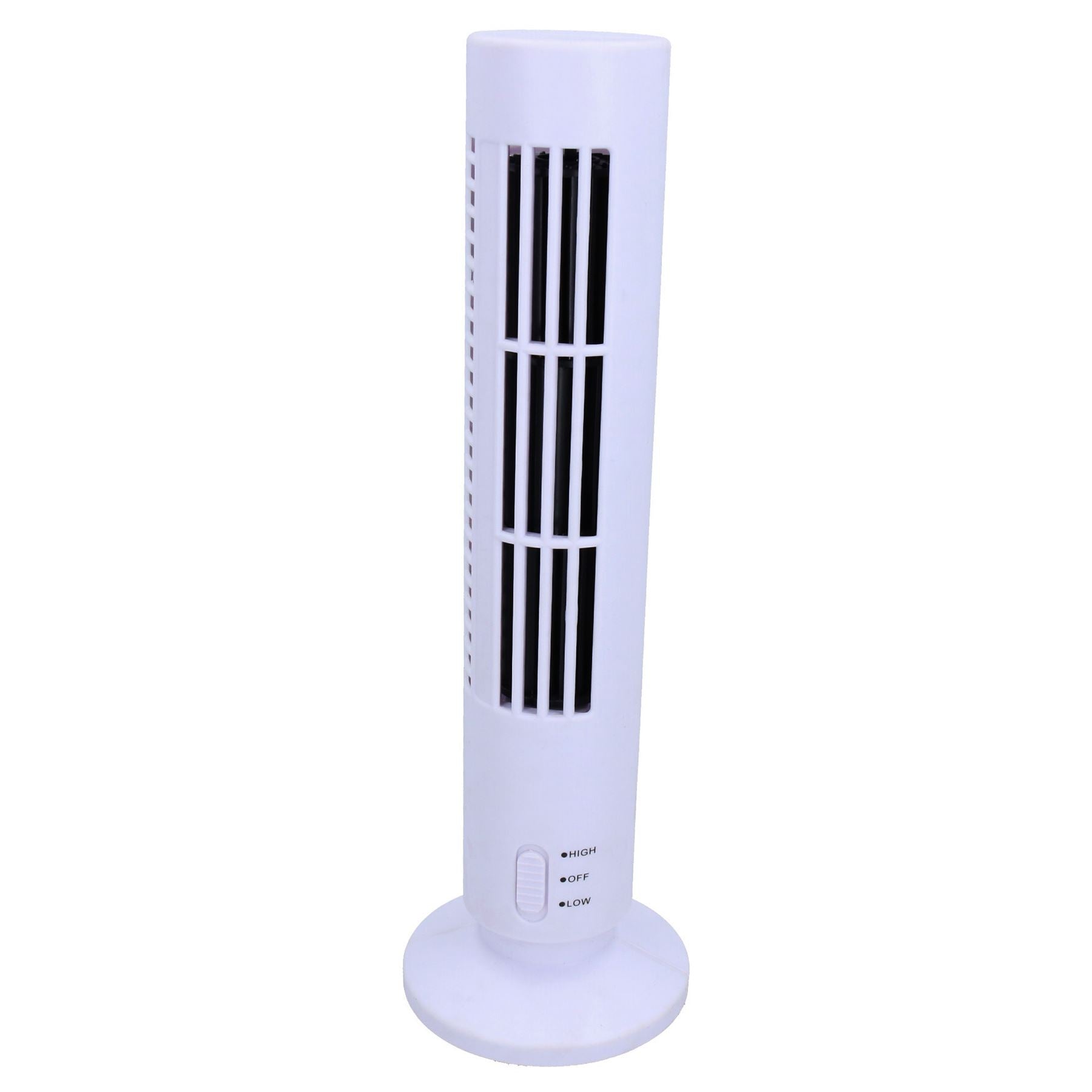 33cm USB Desktop Tower Cooling Cooler Fan 2 Speed Compact Slimline White