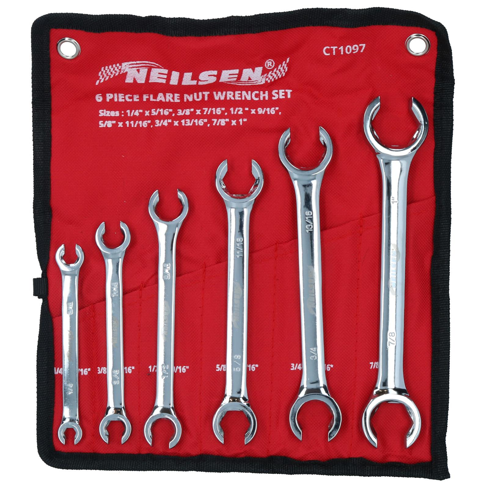 Imperial SAE AF Flare Nut Pipe Wrench / Spanner Set 1/4" - 1" 6pc  AN039