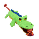 Plush Rope Cordy Catchers Croc Dog Play Toy With Squeak Pet Dog Puppy Gift