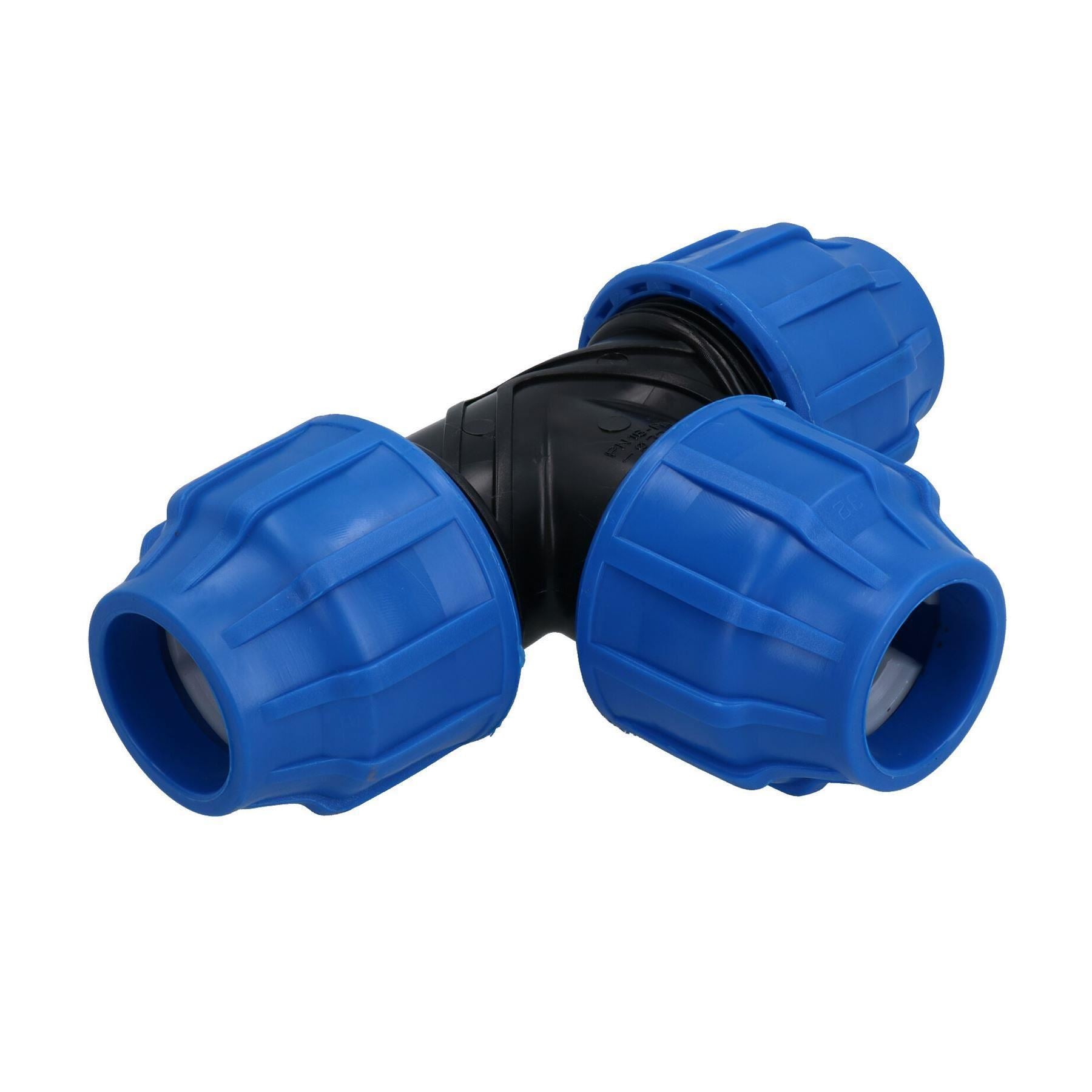 MDPE Water Pipe Connector Tee T Piece Connector Fitting 32mm x 32mm x 32mm