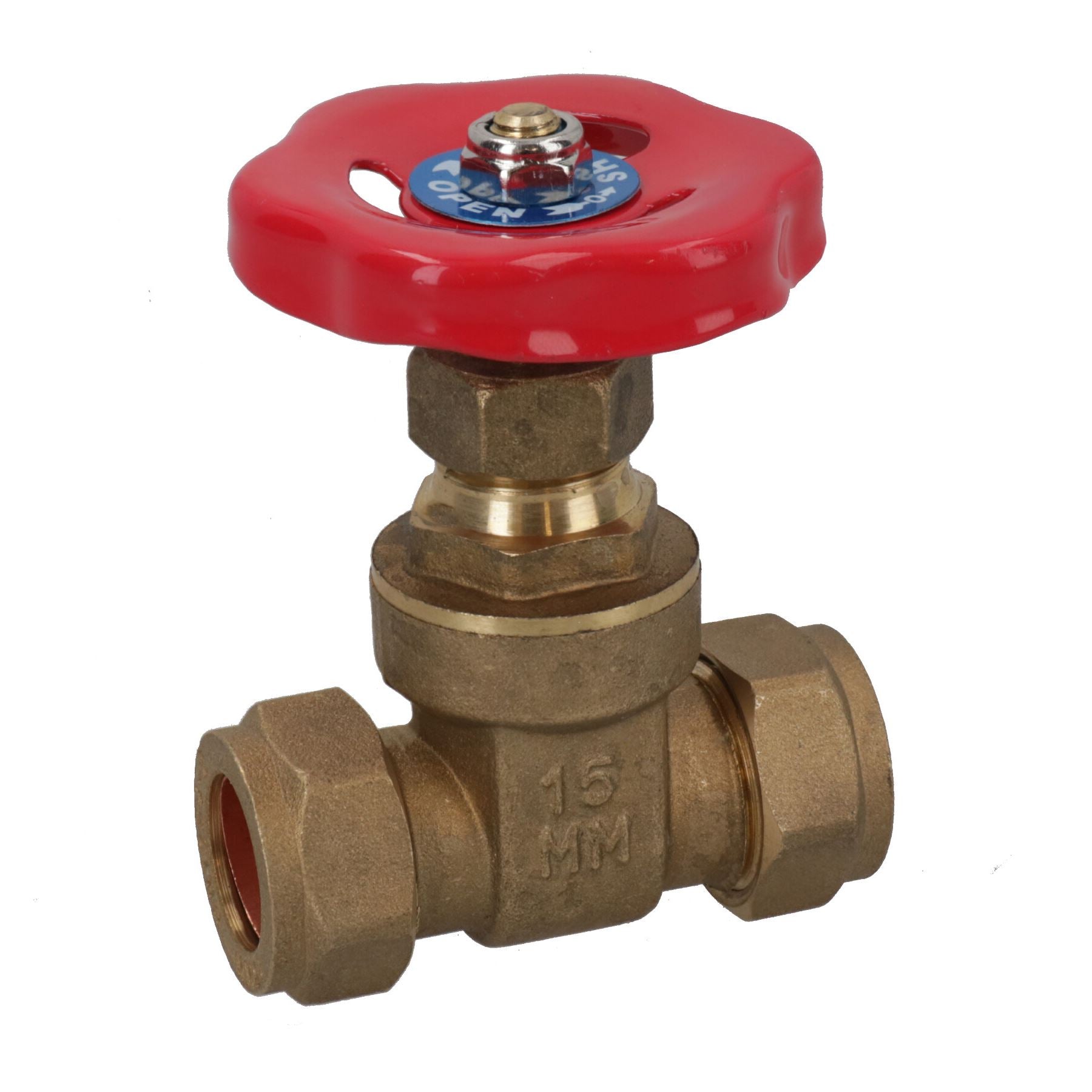 15mm Copper Pipe Gas Valve Isolator Turn On Off Gas Cock Plumbing Connector