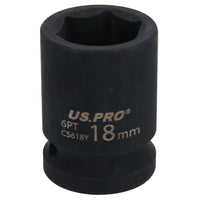 Metric Shallow Impact Impacted European Style Socket 1/2" Drive 6 Sided