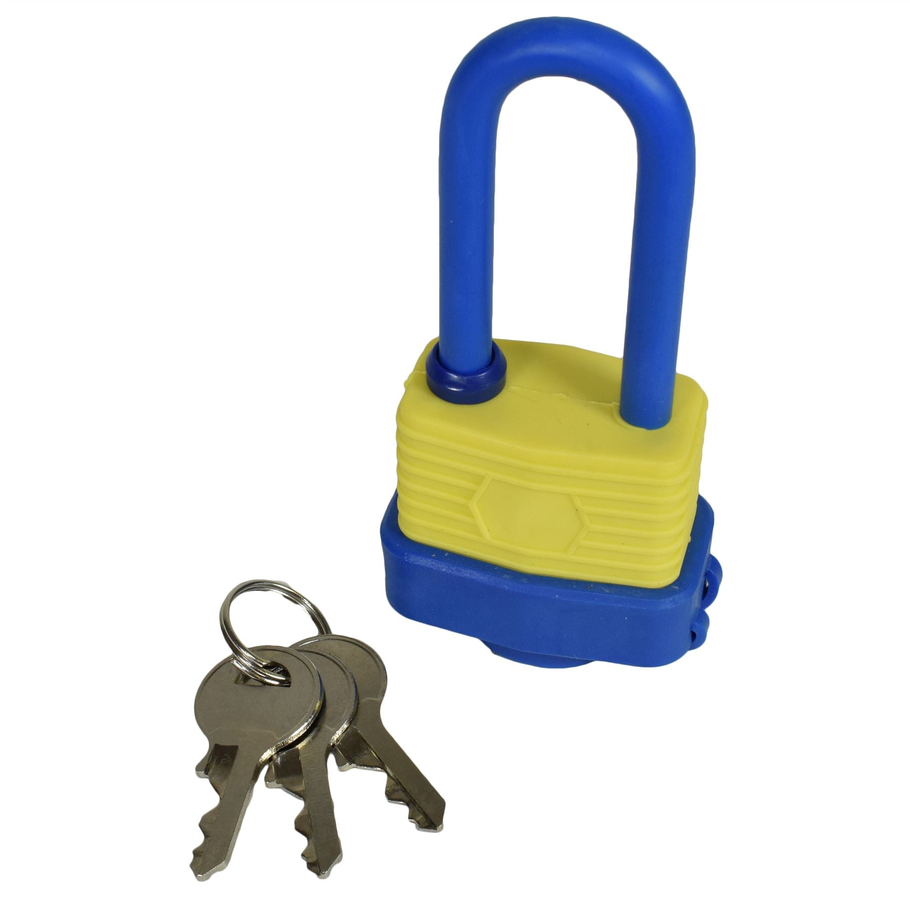 40mm Waterproof Padlock Weather Resistant Shed Gate 3 Keys Shank 53mm