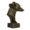 Greyhound Whippet Dog Bust Head Statue Fireplace Ornament Book End Castiron