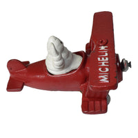 Michelin Man In Airplane Plane Mascot Figure Statue Bibendum Figurine Cast Iron