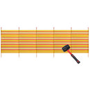 6 Pole Windbreak Beach Shelter 1.2m by 3.7m Screen Privacy Yellow Stripe