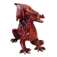 Red Dragon Lying Resin Fantasy Sculpture Statue House Home Ornament Figurine