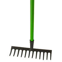 Garden Rake Soil Leaves Leaf Raker 12 Teeth Carbon Steel With PVC Grip GAR02