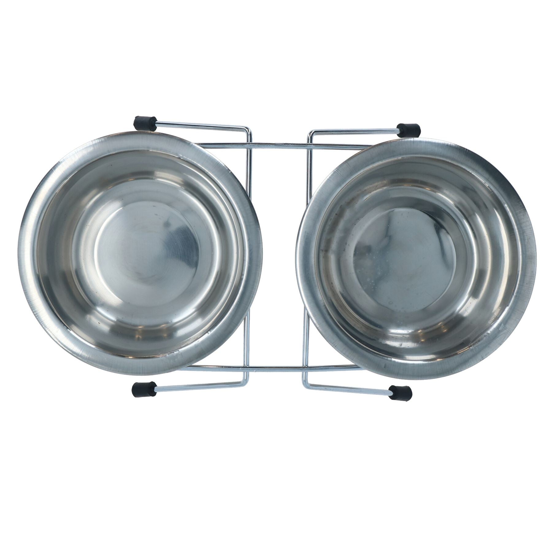 Small Dishwasher Safe Stainless Steel Double Diner Dog Raised Food Water Bowl