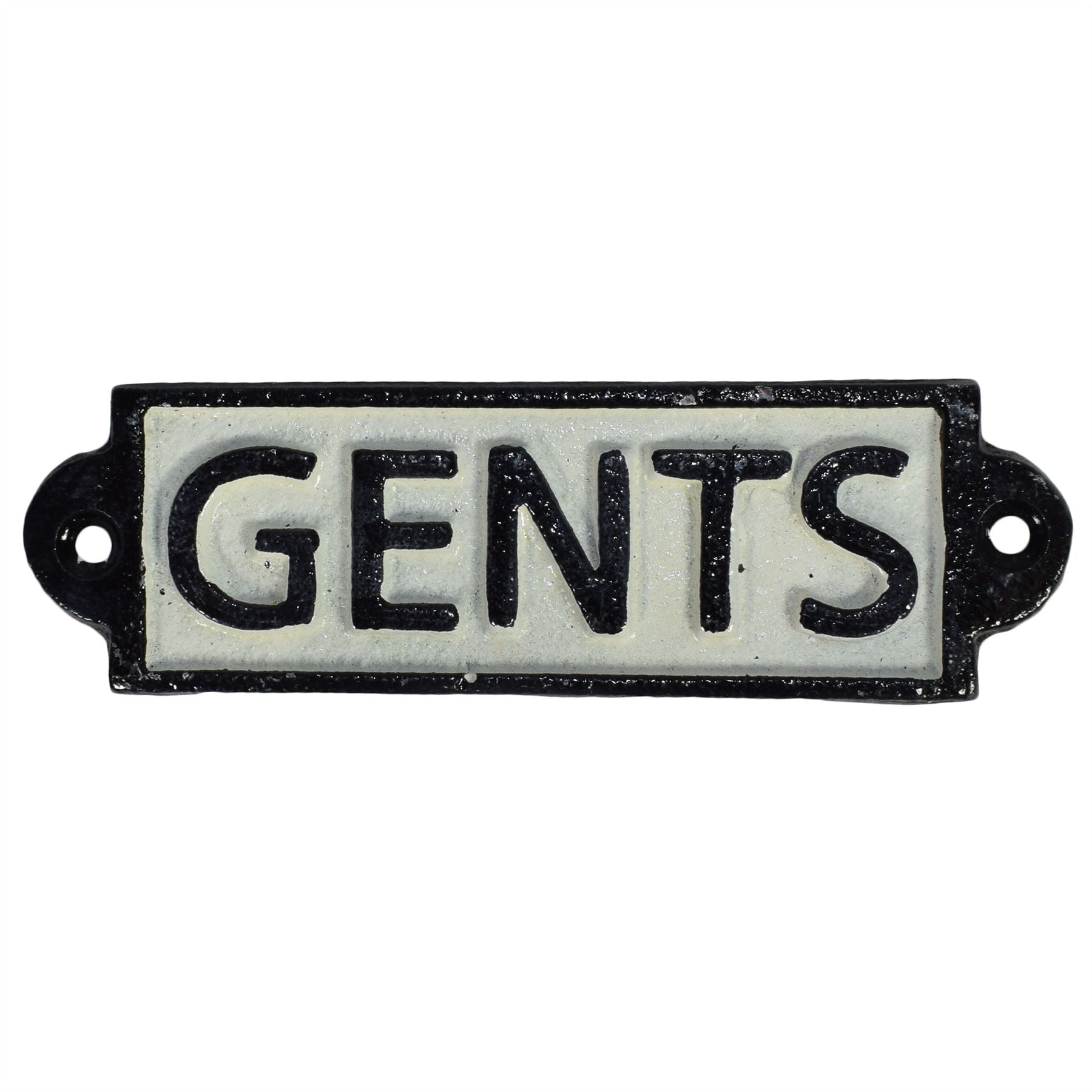 Gents Toilet Cast Iron Sign Plaque Door Wall Fence Post Cafe Shop Pub Hotel Bar