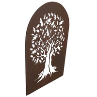 Tree Wall Art Metal Silhouette Garden Home Fence Decoration Rustic House Oak