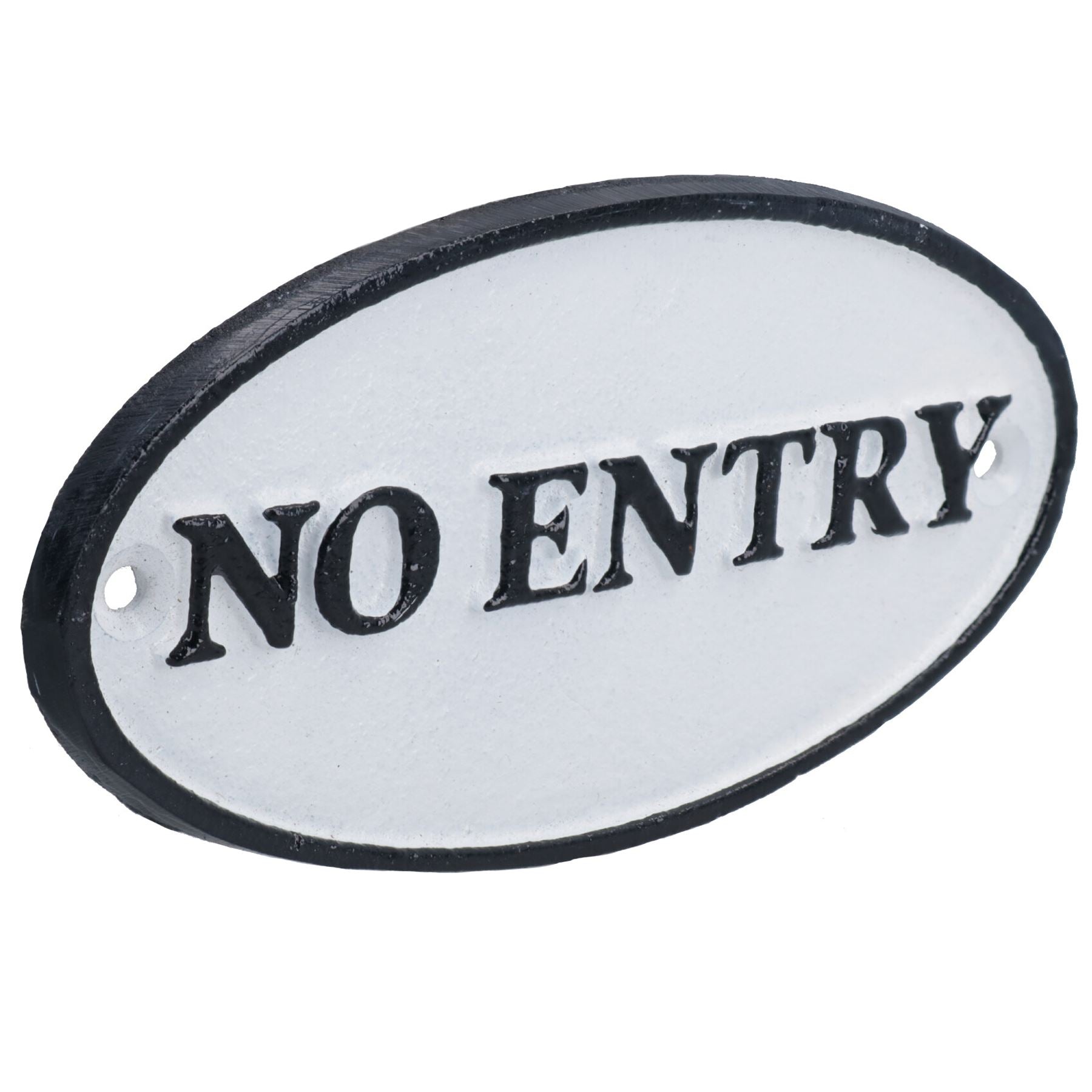 No Entry Cast Iron Sign Plaque Door Wall House Gate Post Office Cafe Shop Hotel