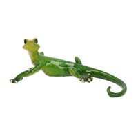 Green Speckled Gecko Lizard Resin Wall Shed Sculpture Statue House Small