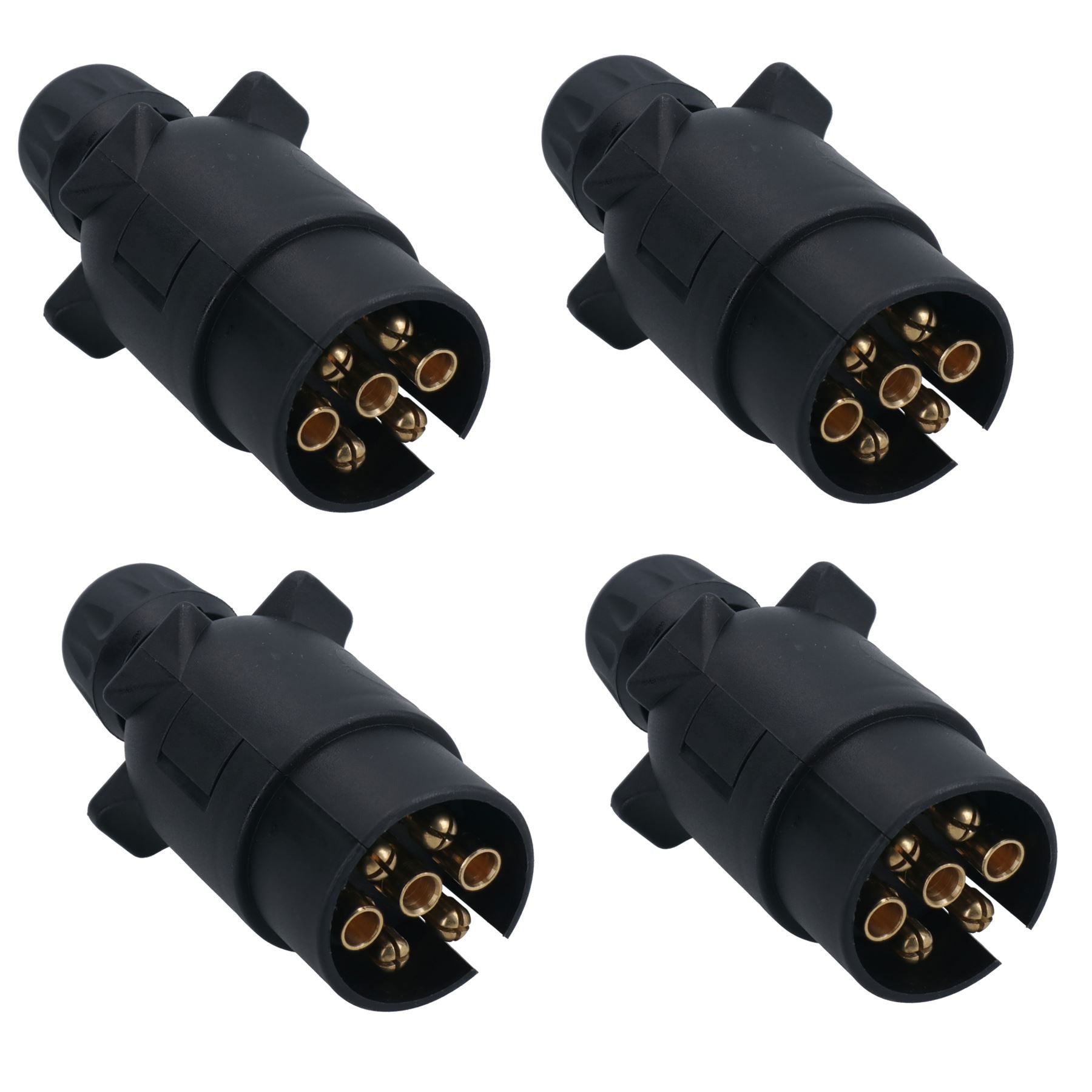 12N 7 Pin Plug Plastic Car Trailer Caravan Electrical Wiring Lights Connector