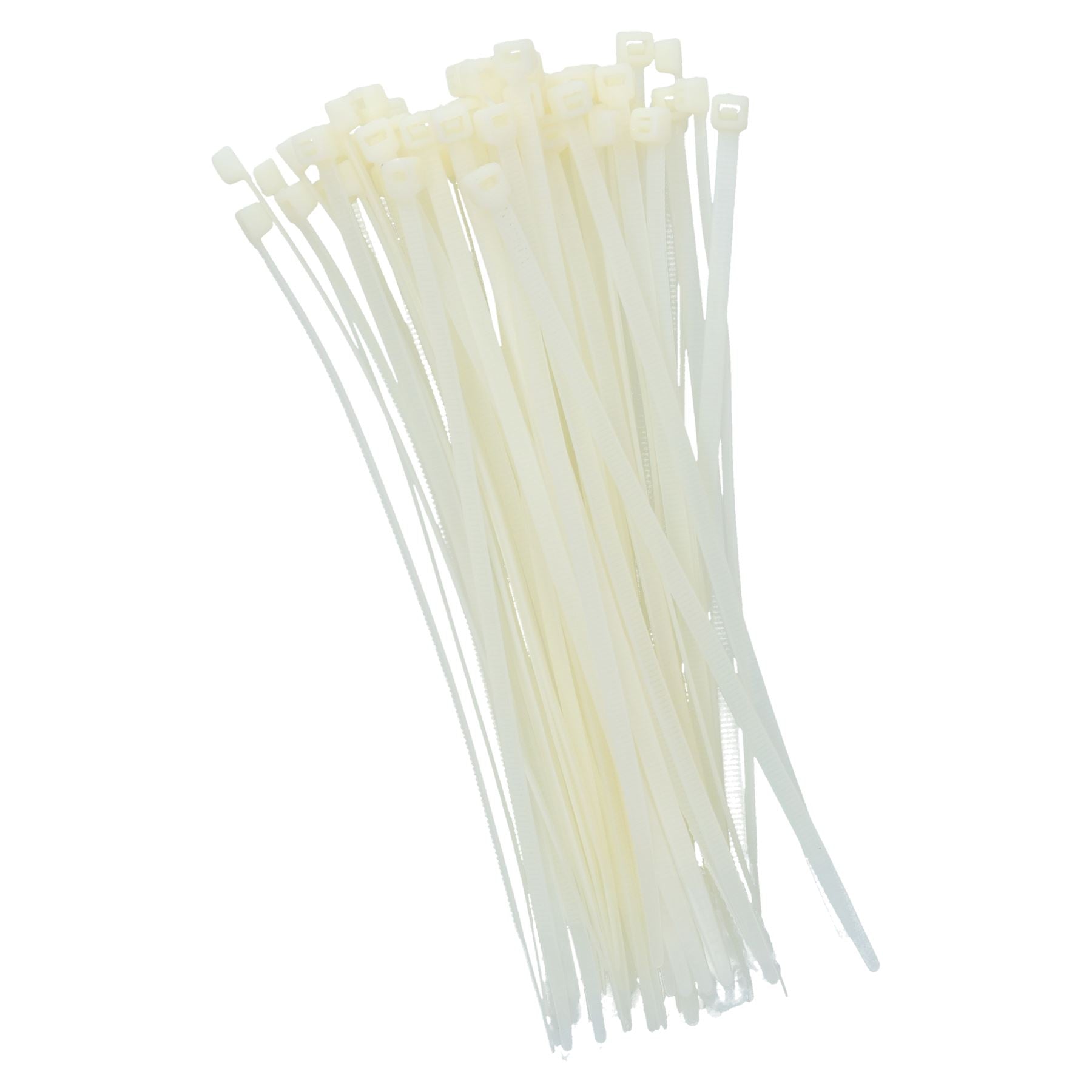 75pc Zip Ties 200mm x 4.5mm White Cable Ties Wrap Wire Lock Ties TE930