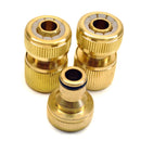 Brass Garden Hose Pipe Fitting Hosepipe Set Quick Release Tap Connectors 3pc