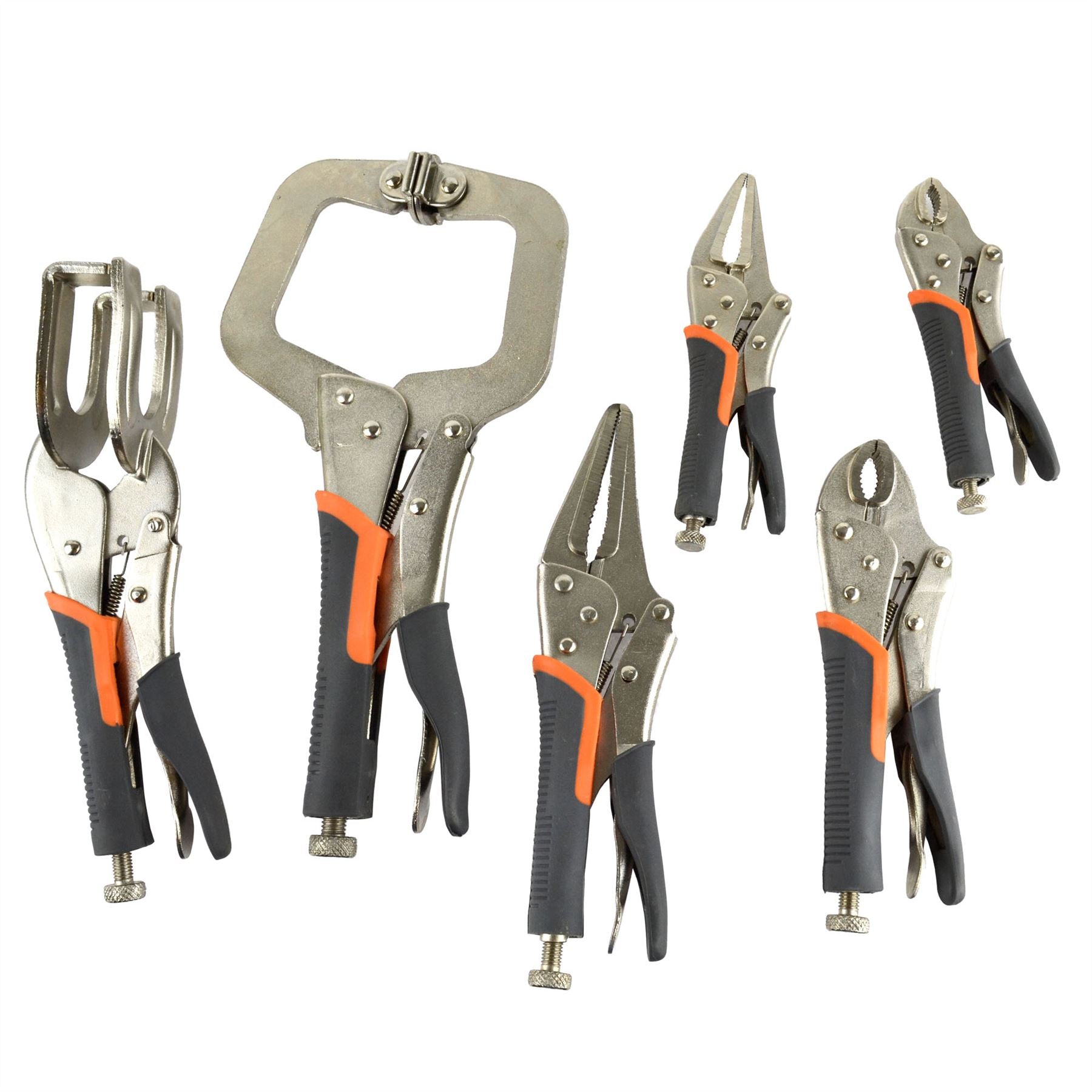 16pc Vice Grip Locking Wrench Plier Mole Grip Round Nose Welding Clamp AT068